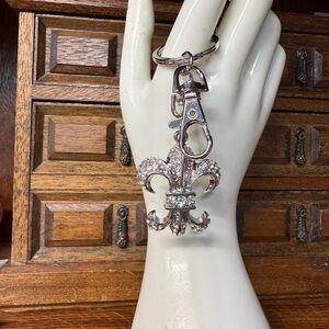 Silver Fleur-de-Lis Keychain